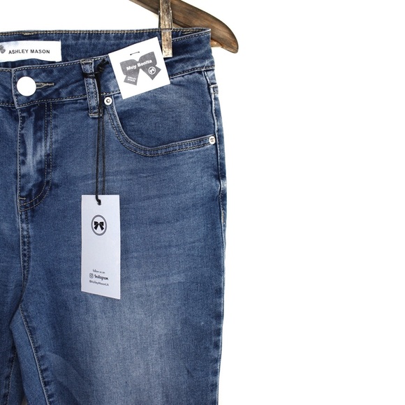 Ashley Mason High Rise Rolled Cropped Jeans 11 NWT - Picture 3 of 11